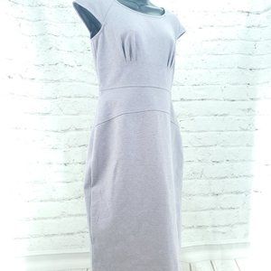 Calvin Klein Womens Lavender Heathered Sleeveless Round Neck Sheath Dress Size 4